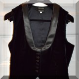 H10. Armani black velvet vest. Size 46 - $75 